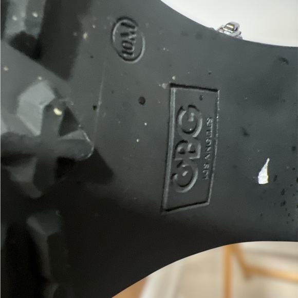 GBG Los Angeles Black Lace Up Boots with Chunky Heel - Picture 5 of 5